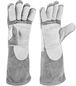 Gants de travail en cuir de vachette renforcé de qualité supérieure, usage général, pour le soudage, avec manchette de sécurité, résistants à la chaleur, très résistants - Product Image 4