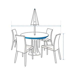 Housses de chaises et de tables rondes personnalisées avec housses de table à manger, housses de table d'extérieur, imperméables et résistantes aux UV, du Vietnam, avec fermeture éclair - Product Image 6