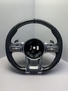 Volante in Fibra di Carbonio AMG per <span class=keywords><strong>Mercedes</strong></span> Classe C W205, Classe E W213, GLC X253, AMG GT, CLA, CLS, GLA, Classe S, GLE con Paddle in Alcantara - Product Image 1