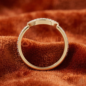 Bague de luxe en or 18 carats et argent sterling 925, amulette œil protecteur avec diamant et moissanite |   Bague de fiançailles traditionnelle pour femme certifiée IGI - Product Image 3