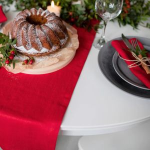 Elegante Camino de Mesa Liso 100% Algodón, Mantel Decorativo Reutilizable para Mesa de Comedor, para Bodas, Hoteles y Decoración del Hogar - Product Image 1