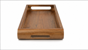 Bandeja de Servicio de Madera de Acacia Sólida de Primera Calidad, Bandeja de Desayuno de Madera, Bandeja para Servir Café con Asas, Bandeja para Hotel y Restaurante - Product Image 6