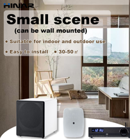 Speaker PA Pasif Tahan Air untuk Luar Ruangan, Speaker Dinding, Sistem Suara PA, Subwoofer 10 Inch, Kit Audio Bluetooth