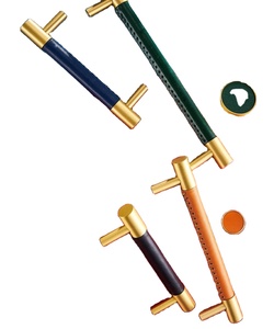 Tiradores de cuero de vaca hechos a mano, tiradores pulidos para armarios y muebles, estilo elegante de amor para cocina y armario - Product Image 3