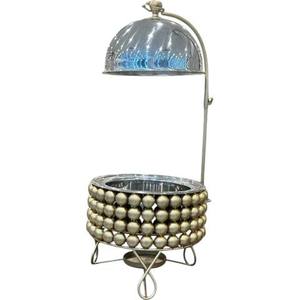 Luxury Decorative Stainless Steel Casserole Dish with Lid Gold Stand Serving Pot <b>Buffet</b> Food <b>Warmer</b> Hotel Restaurant Home Dining - Product Image 2