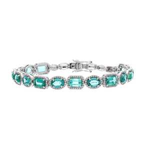 Natural Emerald <b>Bracelet</b> 925 Sterling <b>Silver</b> Luxury Gemstone Jewelry Women Elegant <b>Adjustable</b> Gift Durable - Product Image 6