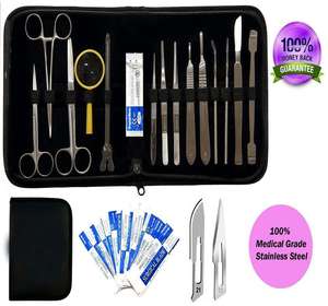 Kit chirurgical de dissection, ensemble d'instruments, biologie médicale, étudiants en médecine vétérinaire, pinces en acier inoxydable, personnalisation, Dentavex DC-S-9 - Product Image 2