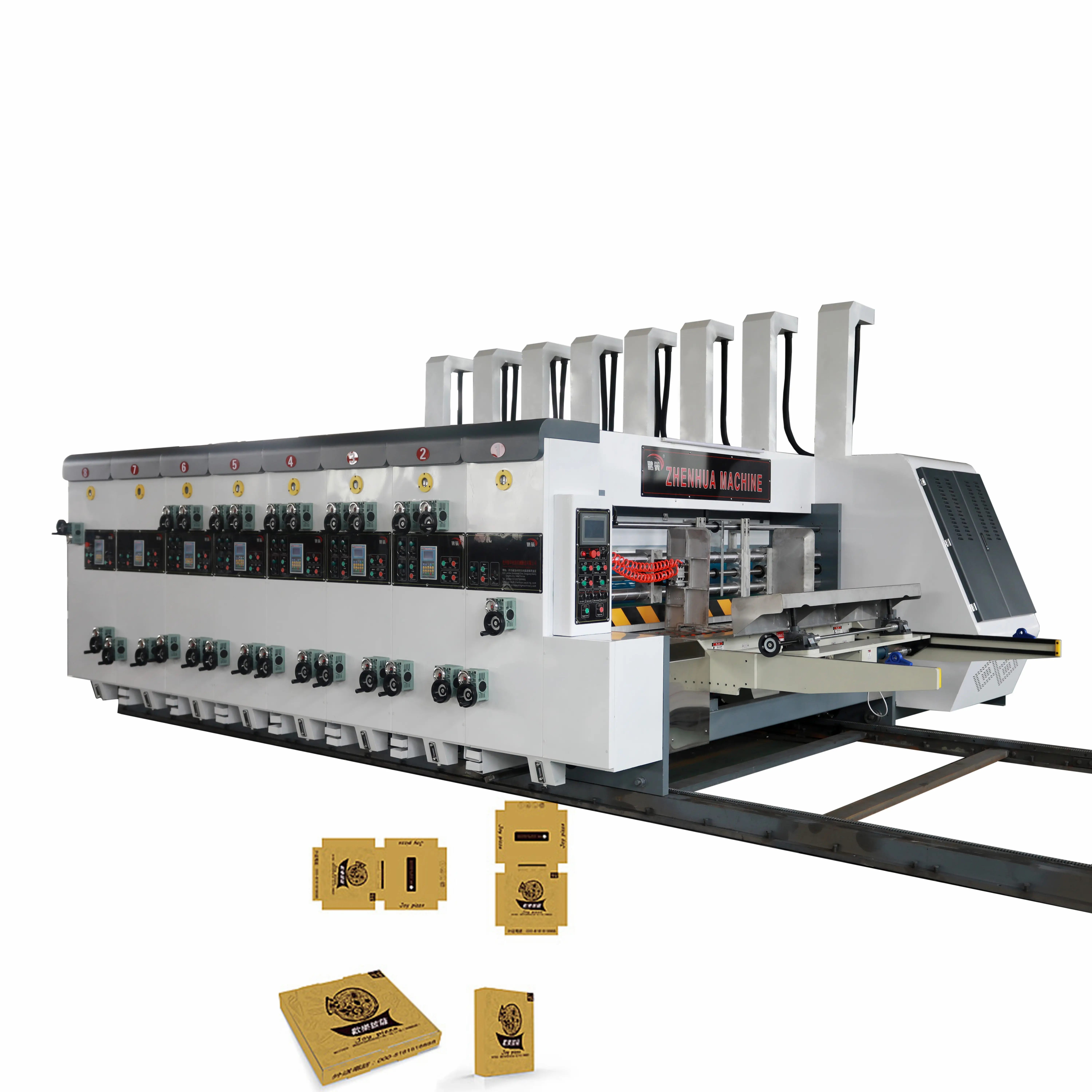 เครื่องพิมพ์ ZH-YSF-D สำหรับกล่องกระดาษลูกฟูกทำกระดาษลูกฟูกเครื่องพิมพ์แบบลูกกลิ้ง