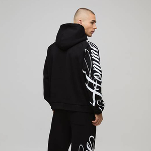 <b>Custom</b> Screen Print Design Cotton Fleece Sun Fade Men's Graphic Hoodies Streetwear Pullover Sweatshirt Manufacturer Supplier OEM - Product Image 2