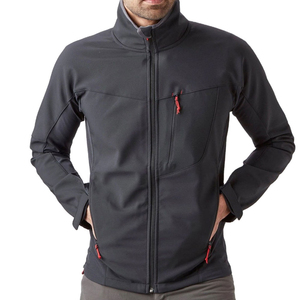 Chaqueta Softshell de Alto Rendimiento para Hombre |   Chaqueta Cortavientos Táctica Impermeable con Detalles de Cremallera Roja en Contraste |   Ropa Resistente para Exteriores - Product Image 1