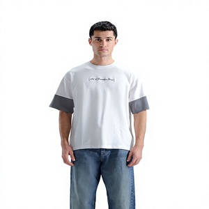 เสื้อยืดผ้าฝ้ายคอกลมแขนสั้นสำหรับผู้ชายชุดลำลองนุ่มใส่สบายทรงพอดีตัว - Product Image 5