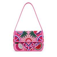 Handgemaakte watermeloen kralen tas in bohemian stijl, lichtgewicht, milieuvriendelijk, fruit-geïnspireerde statement tas, schattig zomermodel
