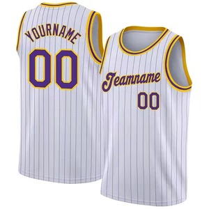 Maillot de basketball personnalisé noir à rayures fines, bordure rose et bleue, imprimé par transfert thermique sur le devant, débardeur unisexe adulte durable et respirant - Product Image 6