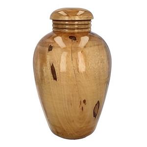 Urne funéraire en bois faite à la main, bois naturel poli, urne commémorative personnalisée, urne funéraire pour cendres d'adultes - Product Image 1