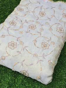 Tissu en dentelle perlée, tissu brodé, maille à sequins, organza pour la couture, abaya, kaftan, vêtements de mariage, fournisseur pour l'exportation, acheteurs - Product Image 6