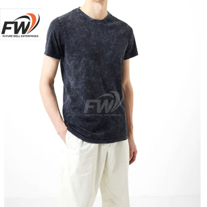Nueva Camiseta de Moda Personalizada con Lavado Ácido para Hombre, Camisetas Oversize Lisas con Lavado Ácido, 100% Algodón, Camiseta de Verano con Lavado Ácido para Hombre - Product Image 2