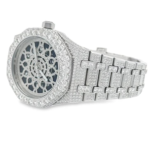Montre de haute qualité en moissanite DEF de laboratoire, style hip-hop, avec diamants incolores et mécanisme automatique ou manuel - Product Image 2