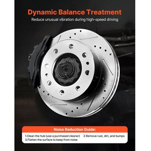 2002-2006 Chevrolet Avalanche 2500 (8 STUD) & 2002-2004 Chevrolet Silverado 2500 Front & Rear Brake <b>Kit</b> Compatible with <b>Model</b> - Product Image 6