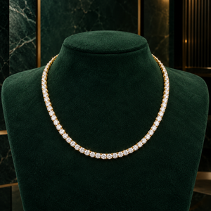 Collar Radiant con Diamante Cultivado en Laboratorio de 18 Pulgadas |   Joyas Finas de Oro de 18 Quilates con Piedras Redondas de 0.20 Quilates y 3.8 mm, 23.5 Quilates, EF VVS VS FG VVS VS, Plataforma B2B - Product Image 1