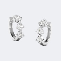 Pendientes de Oro de 14K con Diamantes Cultivados en Laboratorio en Forma de Pera, Sofisticados, para Mujer, Regalo de Aniversario o Boda, Certificados por IGI SGL, 0.90ct
