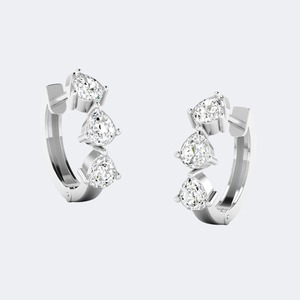 Sofisticados Pendientes de Oro con Diamantes Cultivados en Laboratorio en Forma de Pera para Mujer, Regalo de Lujo para Aniversario o Boda, Certificados por IGI SGL, 0.90ct - Product Image 2