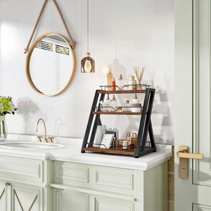 Stylish Wooden <b>Spice</b> Storage Shelf Ideal <b>For</b> Countertop Display And Pantry Management Supports Efficient Meal Preparation - Product Image 2