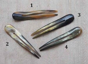 Épingle à cheveux écologique en corne de buffle, fourche à cheveux faite à la main, bâtonnet à chignon pour femme, accessoire cadeau - Product Image 4