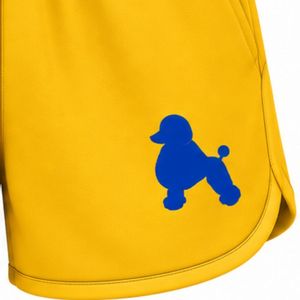 กางเกงขาสั้นออกกำลังกายสำหรับผู้หญิง Sigma Gamma Rho สีเหลือง น้ำหนักเบา สำหรับกีฬา กรีกโซโรริตี้ ยิม เทรนนิ่ง ชุดกีฬาแบบกำหนดเอง - Product Image 5