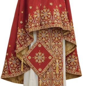 Ensemble de vêtements de prêtre orthodoxe brodés sur mesure ShineWays Enterprises, couleur personnalisée, design croix, Phelonion unisexe, OEM - Product Image 5