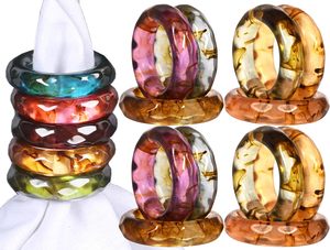 Porta Servilletas de Resina Epoxi para Servilletas de Tela, Juego de 12 - Porta Servilletas Decorativos para Bodas, Fiestas y Cenas Diarias - Product Image 4