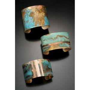 Boutons de manchette et bracelets en laiton et cuivre vieilli, style rustique, accessoires de mode classiques avec cristaux - Product Image 4