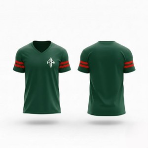 Maillots de football américain pour hommes de qualité supérieure, col en V, manches courtes, 100% polyester respirant, séchage rapide RIVIAN ATLANTIC - Product Image 1