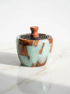 Quemador de Incienso Artesanal de Madera con Incrustaciones de Resina, Difusor Aromático, Soporte Decorativo para Todas las Estaciones, Material de Bambú, Decoración para el Hogar, Mubkharah - Product Image 4