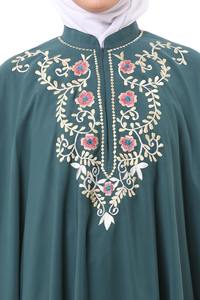 Embroidery Neckline Printing Fancy Abaya For Muslims Females Prayers Hajj & Umrah Ladies Abayas Breathable Oversized Burqa Borka - Product Image 4