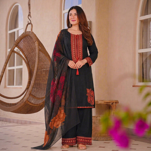 Nouvelle collection de robes de coton Salwar Kameez avec dupatta pour mariage et festivals, disponibles à prix abordable - Product Image 1