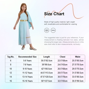 Disfraz de Toga de la Antigua Grecia, Roma y Egipto para Niñas de 6 a 16 Años, Vestido Fluido con Cinturón, Disfraz para Fiestas, Actuaciones en Escenario - Product Image 6