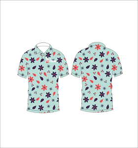 เสื้อโปโลพิมพ์ลายดอกไม้แบบกำหนดเอง แขนสั้น สวมใส่สบาย เหมาะสำหรับกอล์ฟ เทนนิส ชุดทีมฤดูร้อน - Product Image 1
