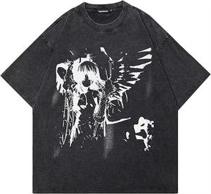 T-shirts pour hommes en coton 100% à manches courtes, qualité supérieure, lavage à l'acide, personnalisables, respirants, prix bas, vente chaude - Product Image 2