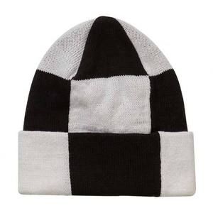 หมวกบีนนี่ไหมพรมถักสไตล์ใหม่สุดฮิตสำหรับฤดูหนาว / แฟชั่นสตรีทแวร์ปี 2026 คุณภาพสูง ผ้าฝ้าย 100% สีบล็อก ปักลาย 3 มิติ - Product Image 1
