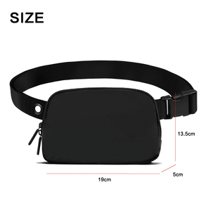 Riñonera Unisex de Nailon con Cierre de Cremallera y Correa Ajustable para Uso Diario, Color Negro, Bolso Cruzado de Cuero para Viaje - Product Image 2
