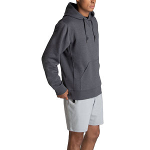 Sweat-shirt à capuche gris foncé pour homme, coupe classique, en molleton de coton, décontracté, pour l'automne, avec poche - Product Image 4