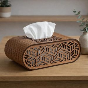 Aqdus Saleem Classic Solid Wood <b>Tissue</b> Box Cover Napkin Stand Recyclable Model Aq145 Made Uttar Pradesh for Office Home - Product Image 3