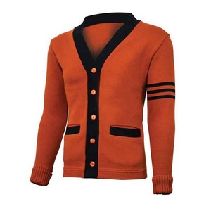 New Embroidered & Colours Knit Cardigan Sweater For Sorority fraternity College Varsity Sweater For Unisex - Product Image 3