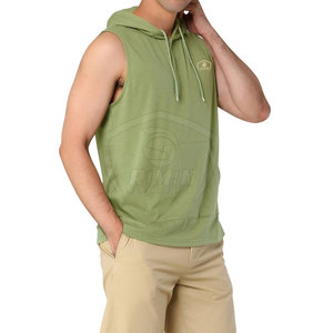 Hoodie sans manches personnalisé pour homme 2026 – Couleur unie, style décontracté, pull sans manches pour hommes - Product Image 3