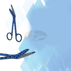 Juego de Tijeras para Vendajes JACKBILLY de 5.5" y Tijeras para Suturas de 4.5" con Diseño de Huellas Azules, Primeros Auxilios - Product Image 4
