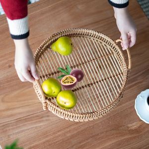 Set di 3 Vassoi Decorativi in Bambù Intrecciato per Organizzazione Cucina e Articoli per la Casa - Product Image 5