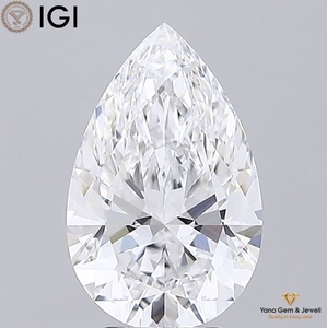Diamant de laboratoire CVD certifié IGI, 4,00 carats, taille poire, clarté VVS1, couleur D, pour créations solitaires de luxe - Product Image 1