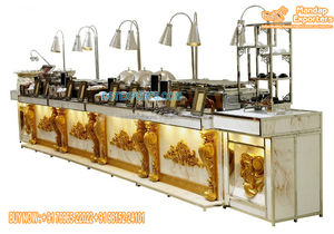 Contadores de comida de acero inoxidable para lugar de boda Contadores de comida de acero inoxidable para fiesta Contadores de comida de último diseñador - Product Image 3