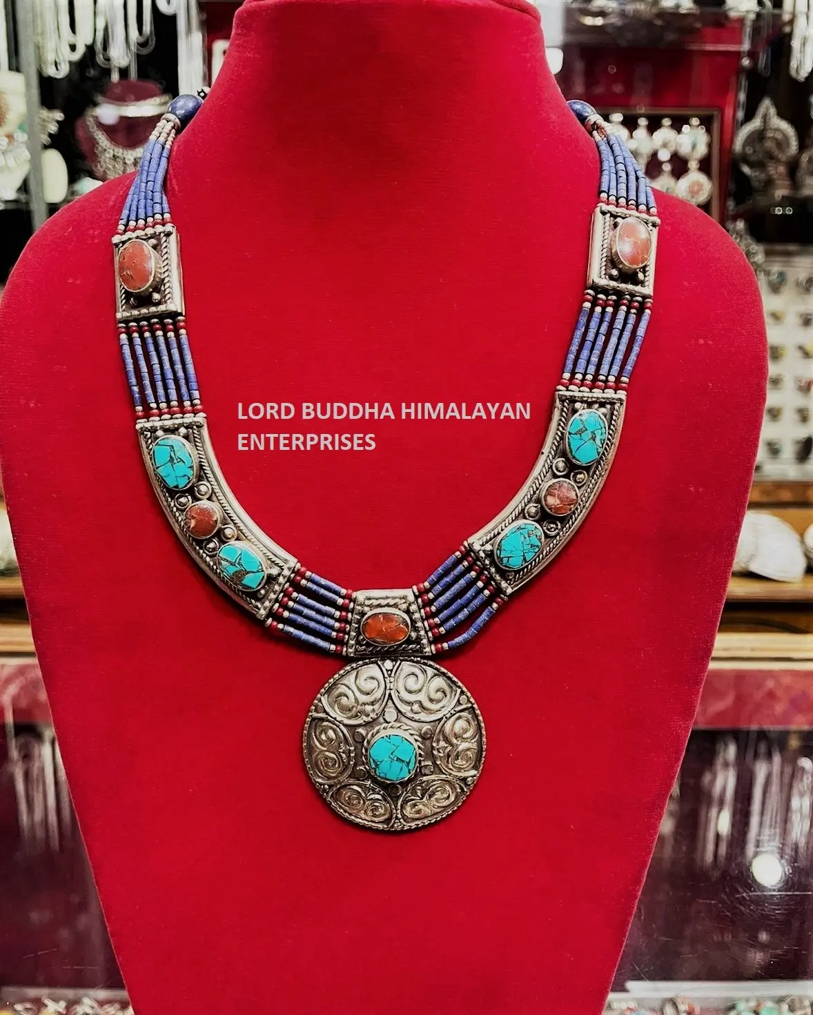 Недорогое ожерелье из стерлингового серебра, ювелирные изделия, сделано в Непале