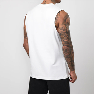 Wholesale Custom Logo Quick Dry Breathable <b>Men's</b> Blank Gym <b>Stringer</b> Boxing Tank Top <b>Men's</b> Stretchy Knitted <b>Vest</b> Top Trending - Product Image 4